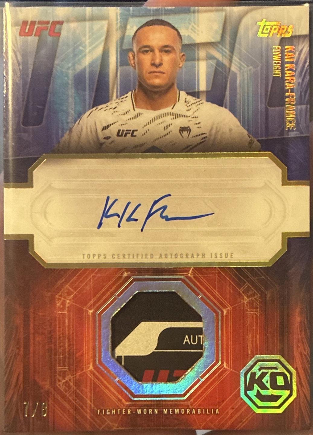 Kai Kara-France 2026 Topps Knockout UFC Knockout Autograph Relics #KAR-KK Lime Green