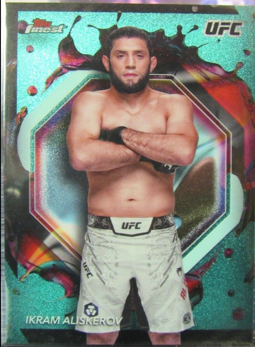 Ikram Aliskerov 2024 Topps Finest UFC Base Rare #278 Aqua Glitter Refractor