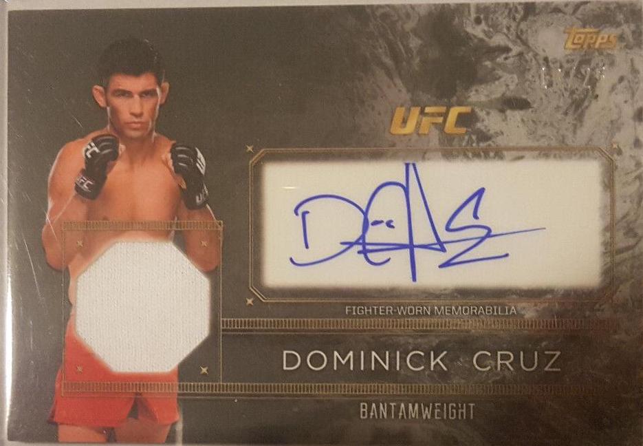 Dominick Cruz 2016 Topps UFC Top of the Class Top of the Class Autograph Relic #TCAR-DCR Silver