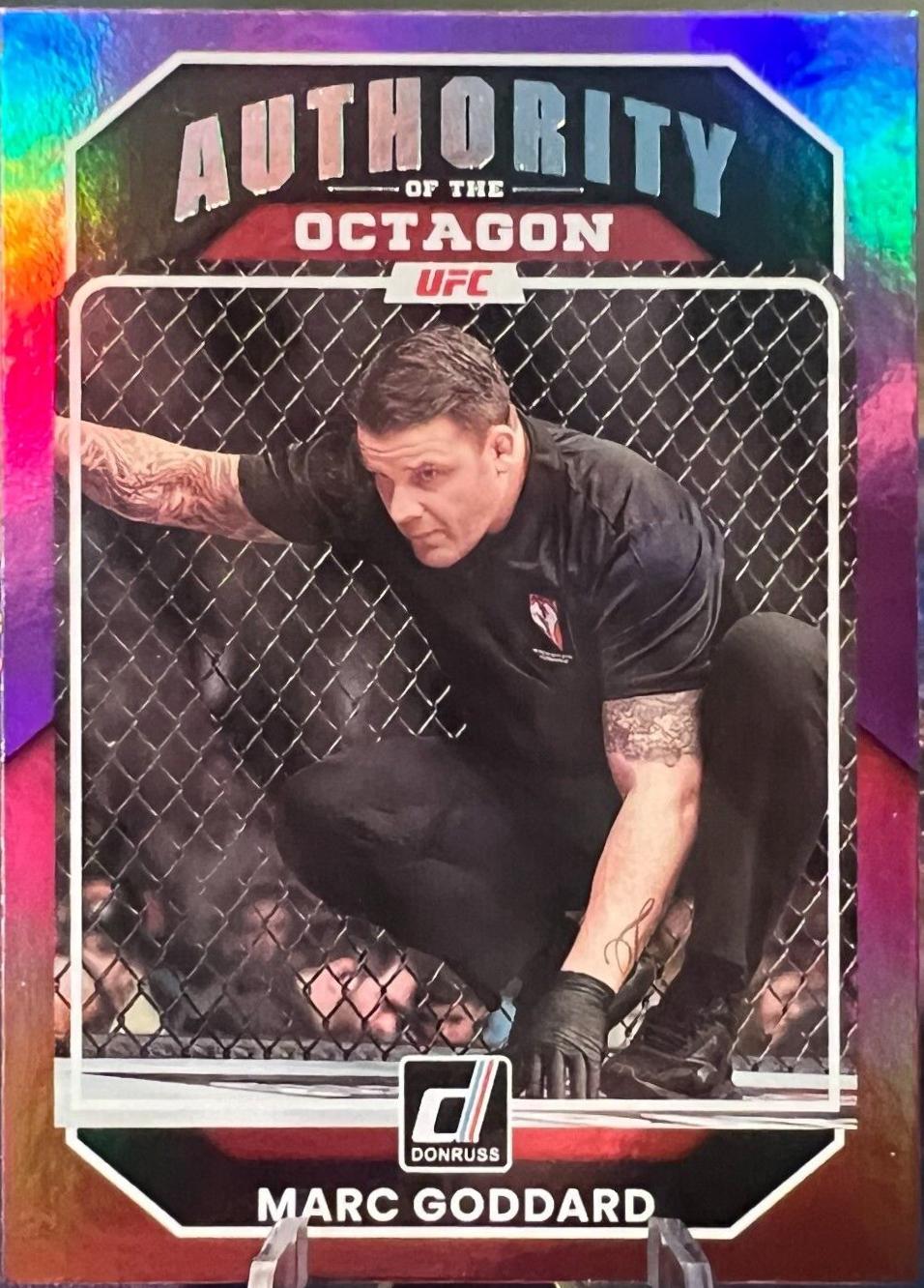 Marc Goddard 2023 Panini Donruss UFC Base #225 Purple Flood