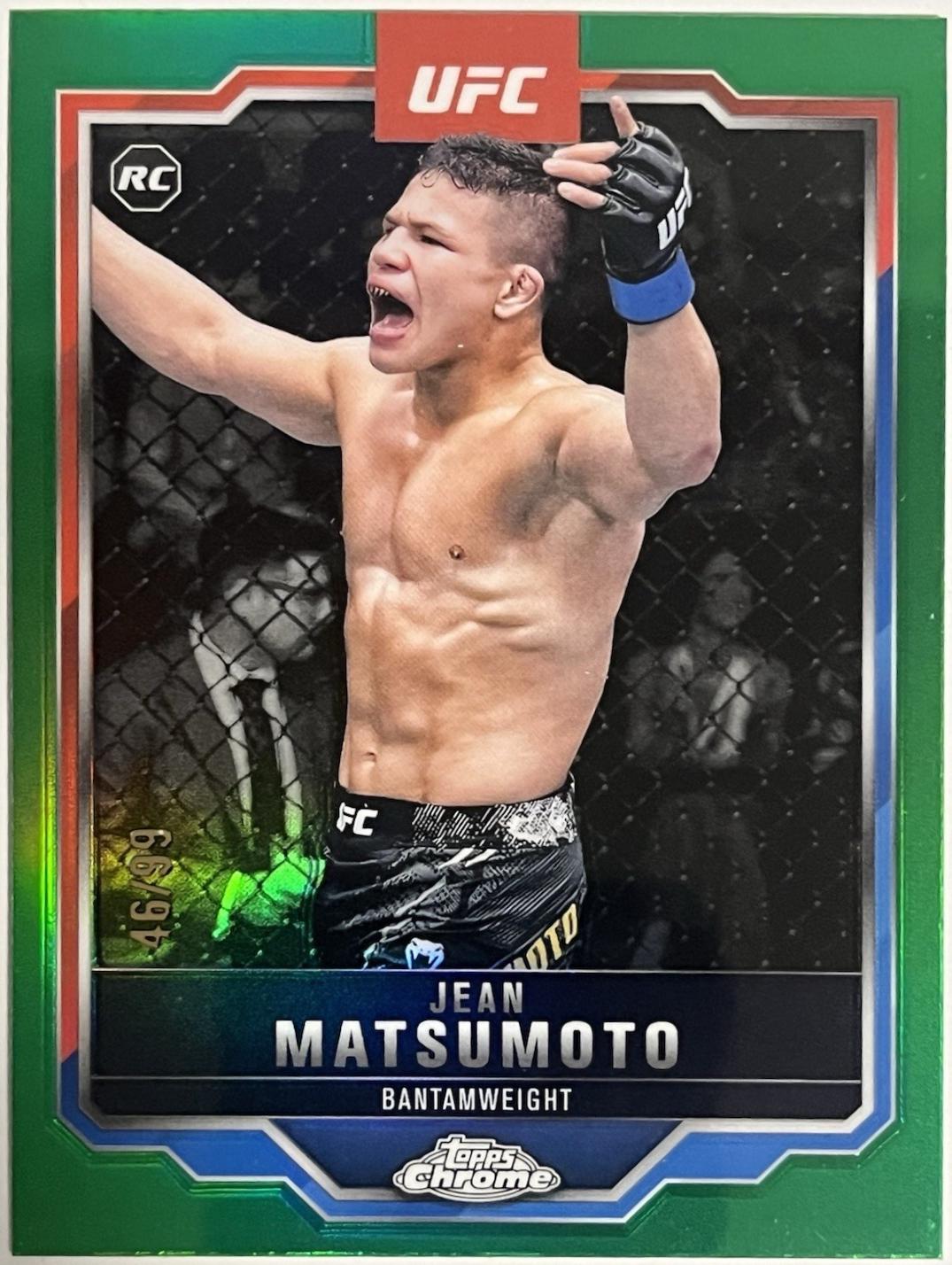 Jean Matsumoto 2025 Topps Chrome UFC Base #52 Green Refractor