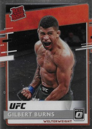 Gilbert Burns 2021 Panini Chronicles UFC Base Optic Rated Rookies #216 Gold Vinyl