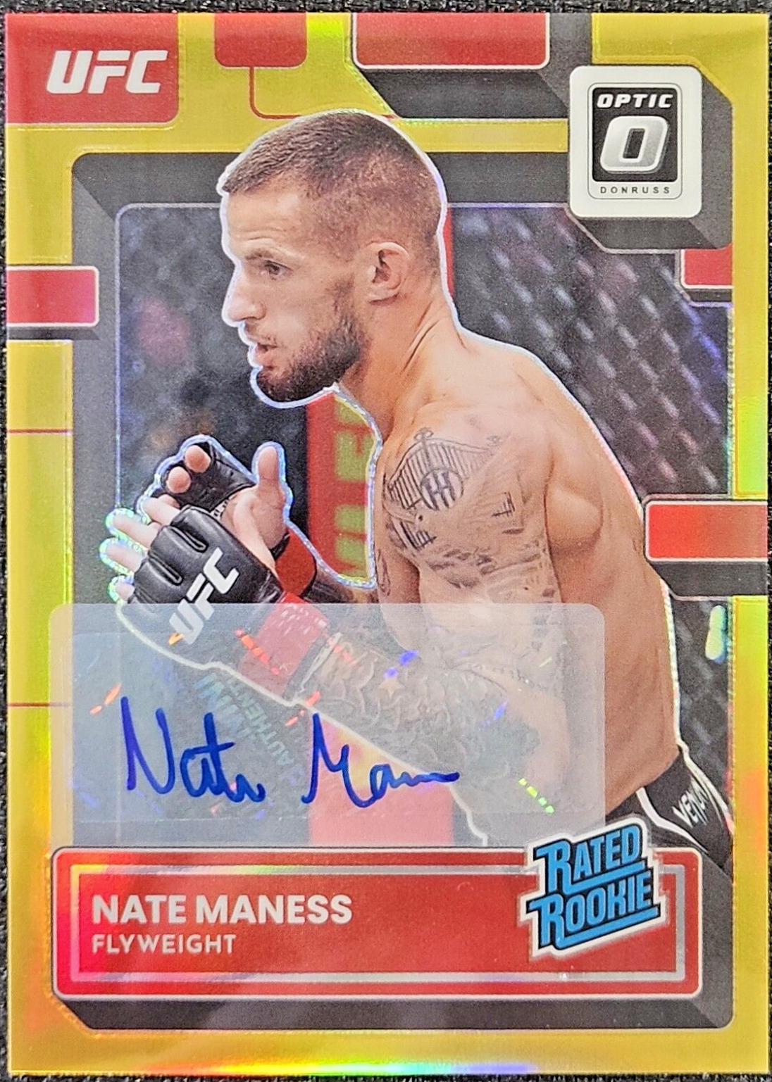 Nate Maness 2023 Panini Donruss Optic UFC Base #113 Gold