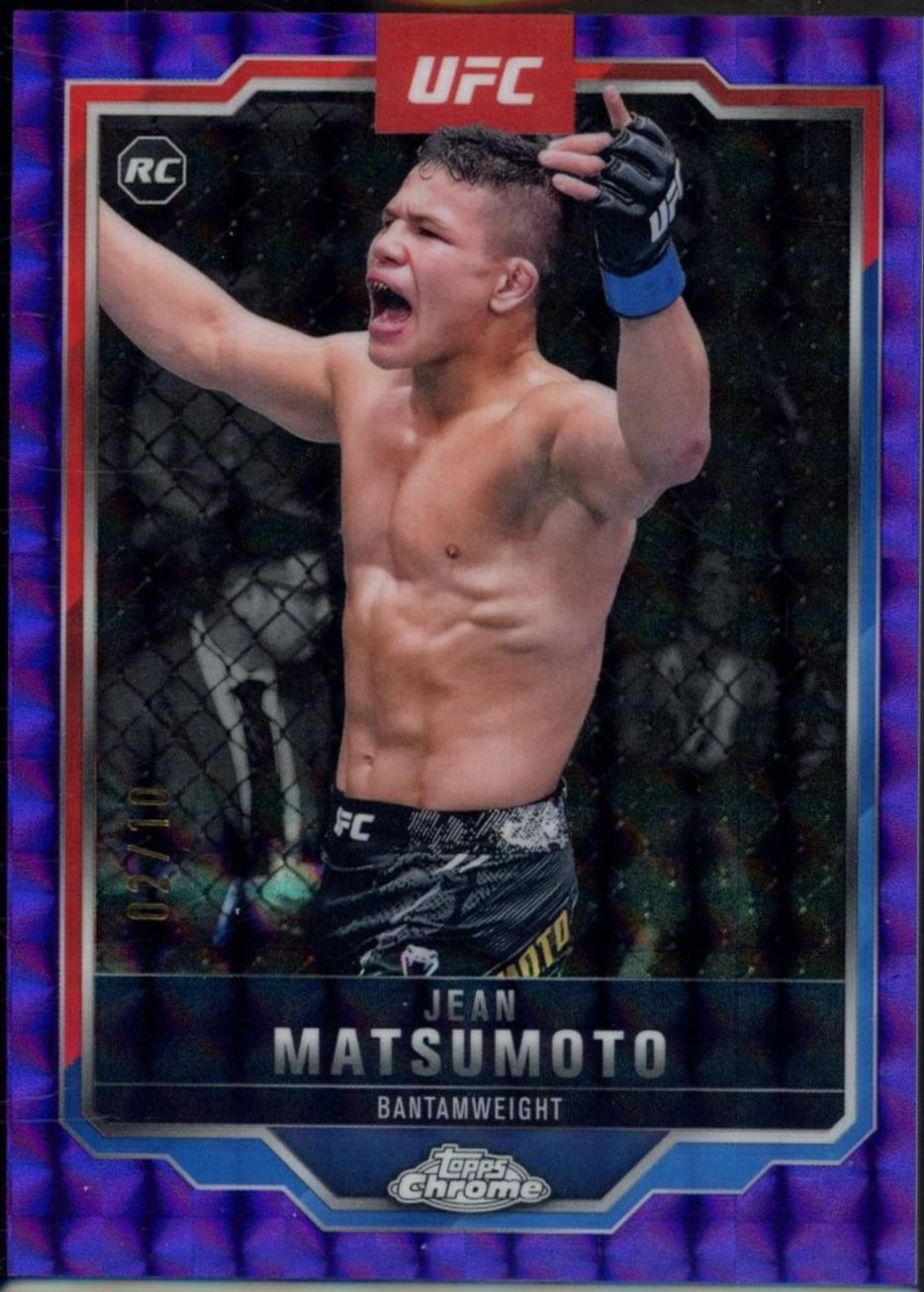 Jean Matsumoto 2025 Topps Chrome UFC Base #52 Purple Geometric Refractor