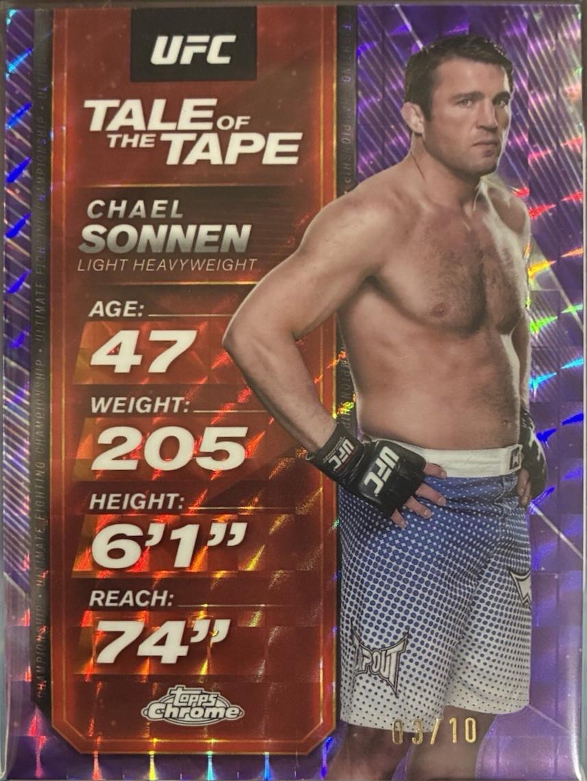 Chael Sonnen 2025 Topps Chrome UFC Tale of the Tape #TTT-25 Geometric Purple Refractor