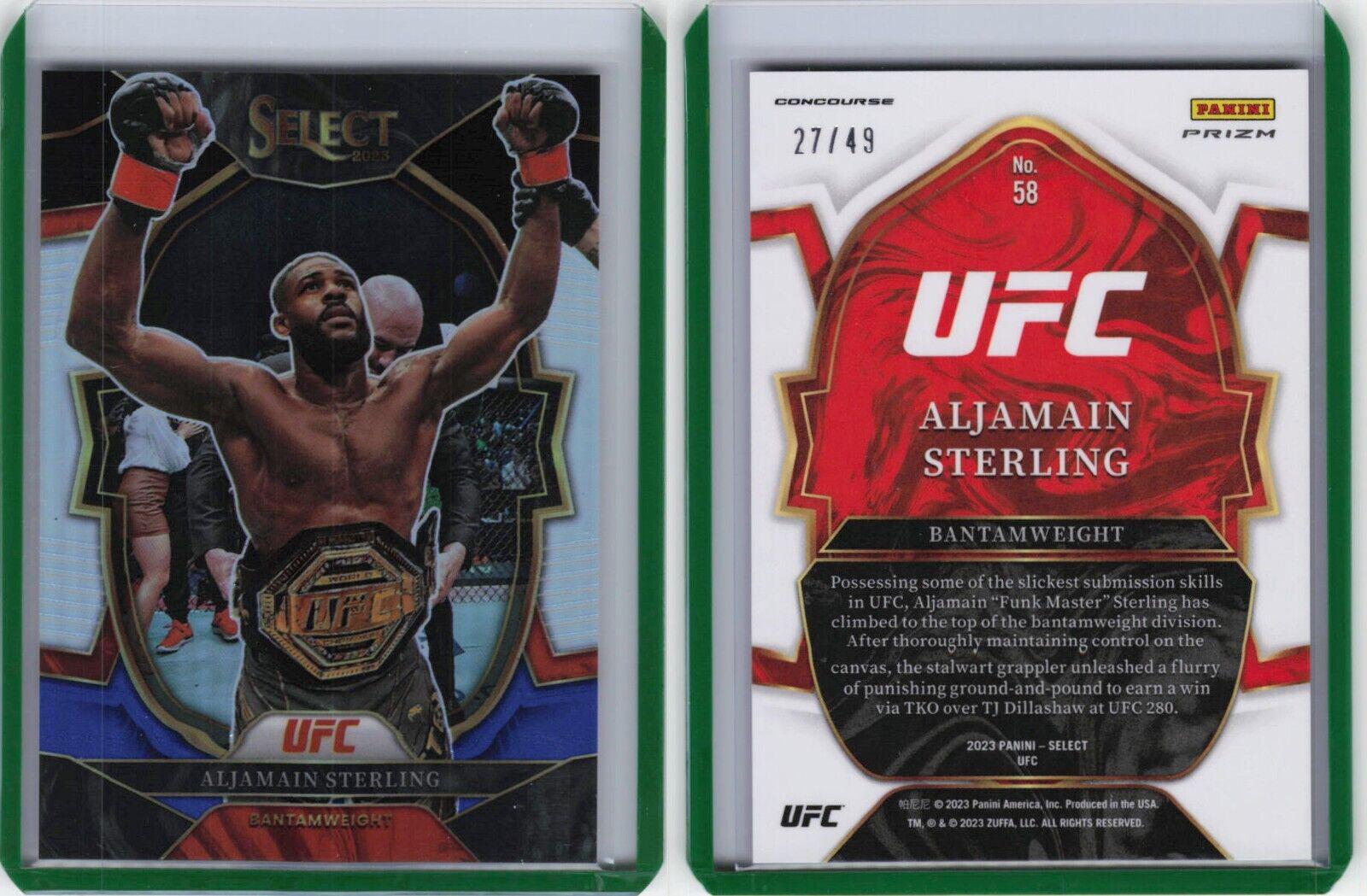Aljamain Sterling 2023 Panini Select UFC Concourse #58 Black Blue