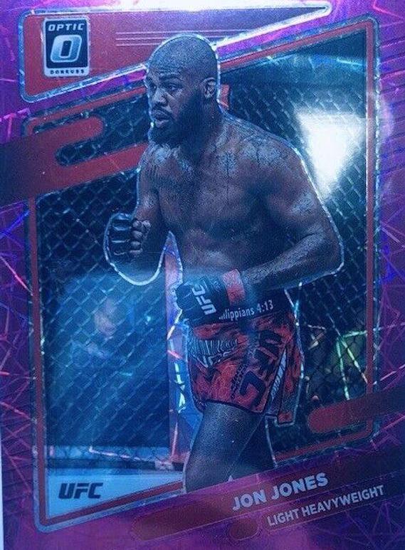 Jon Jones 2022 Panini Donruss Optic UFC Base #65 Pink Velocity