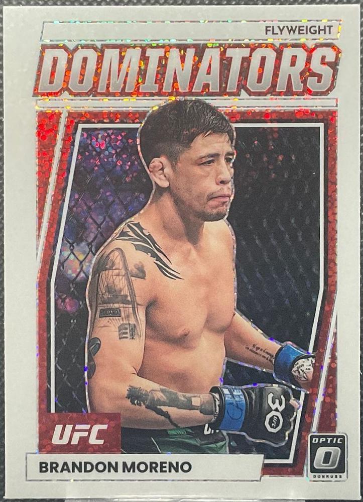 Brandon Moreno 2023 Panini Donruss Optic UFC Dominators #22 White Sparkle