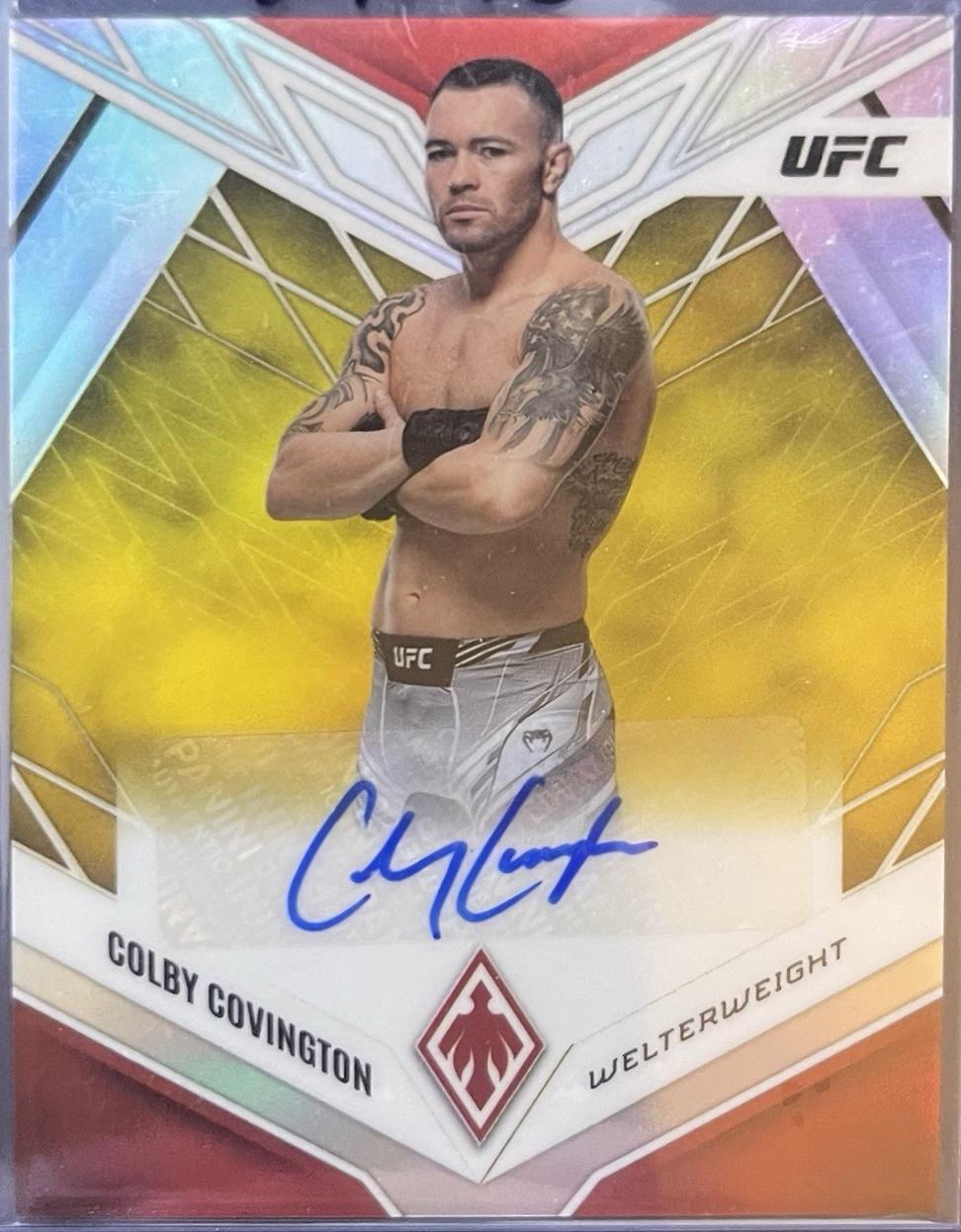Colby Covington 2023 Panini Chronicles UFC Phoenix Autographs #15 Gold