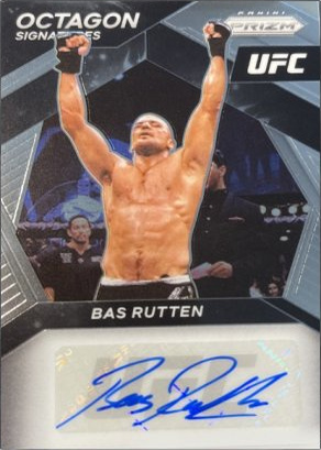 Bas Rutten 2021 Panini Prizm UFC Octagon Signatures #13 Black