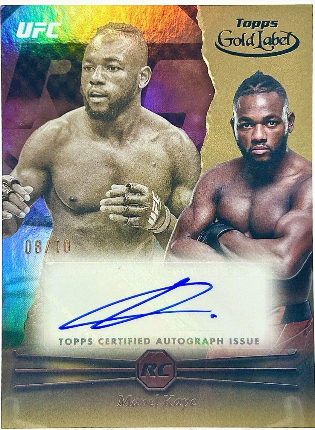 Manel Kape 2024 Topps Gold Label UFC Rookie Autographs #RCA-MAK Black