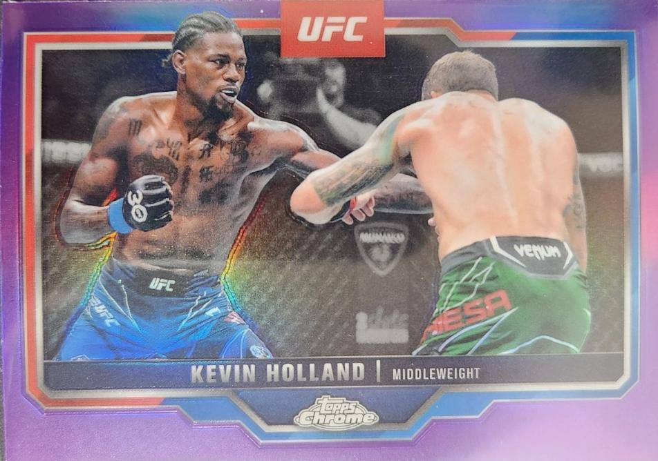 Kevin Holland 2025 Topps Chrome UFC Base #110 Purple Refractor