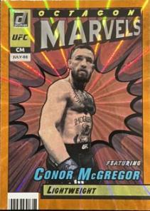 Conor McGregor 2022 Panini Donruss UFC Octagon Marvels #4 Press Proof Black