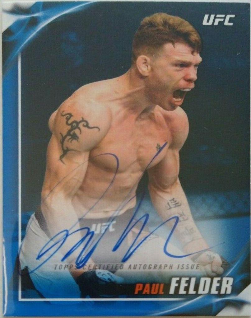 Paul Felder 2019 Topps UFC Knockout Knockout Autographs #KA-PF Blue