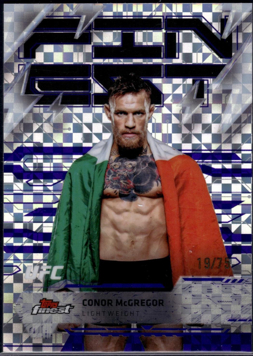 Conor McGregor 2025 Topps Finest UFC Base Rare #242 Purple Checkerboard Refractor