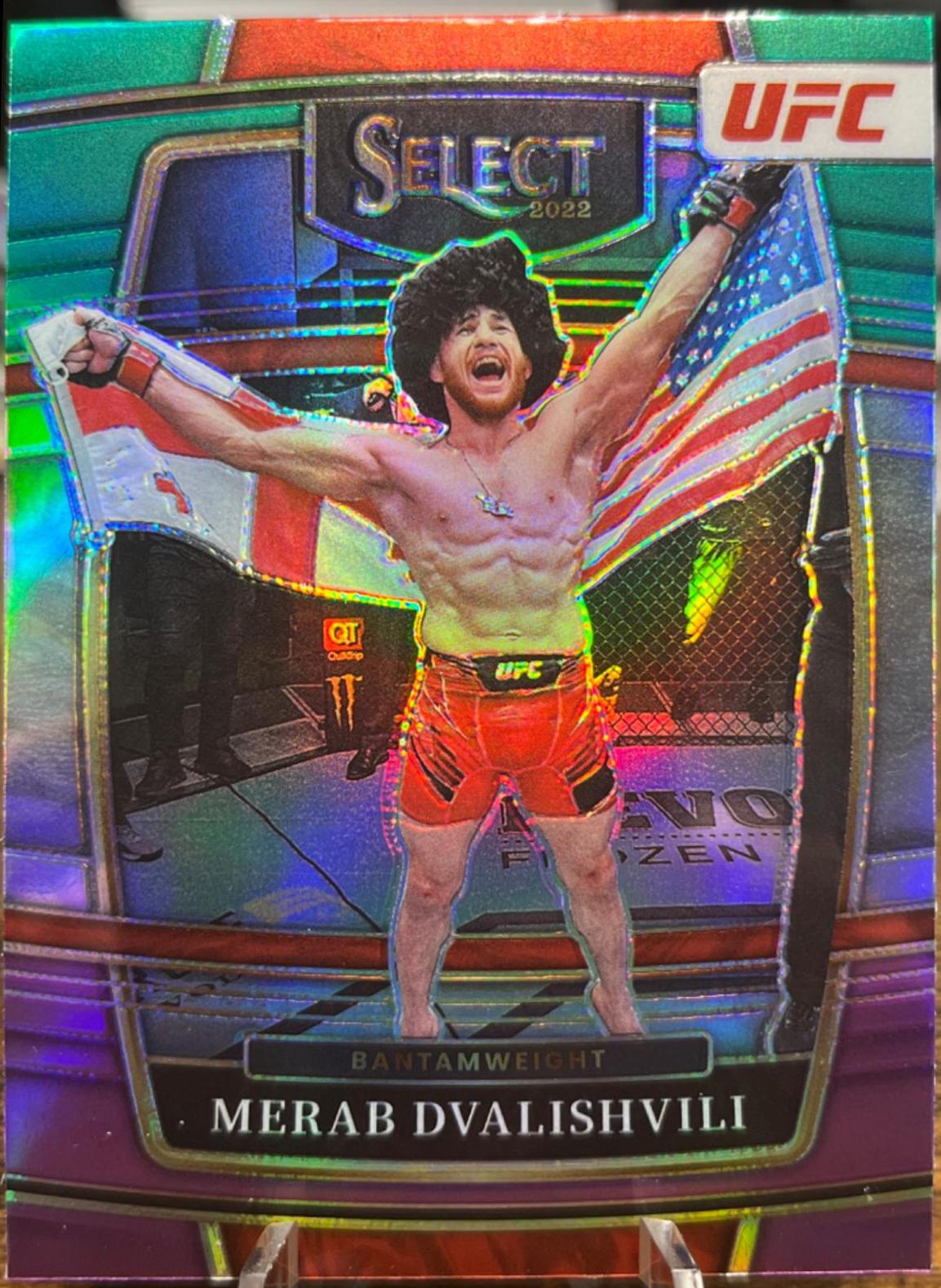 Merab Dvalishvili 2022 Panini Select UFC Concourse #26 Green and Purple