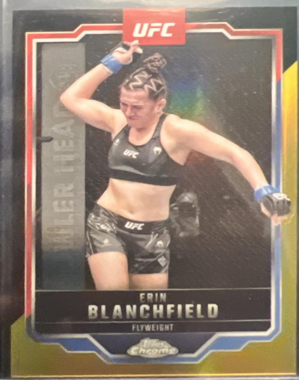 Erin Blanchfield 2025 Topps Chrome UFC Base #97 Black & Gold Refractor