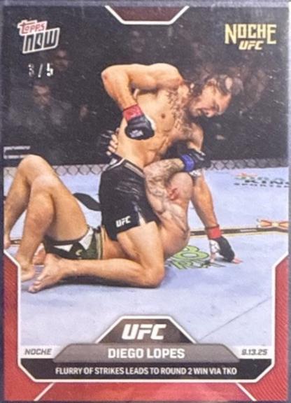 Diego Lopes Topps Now UFC Base #29 Red Foil