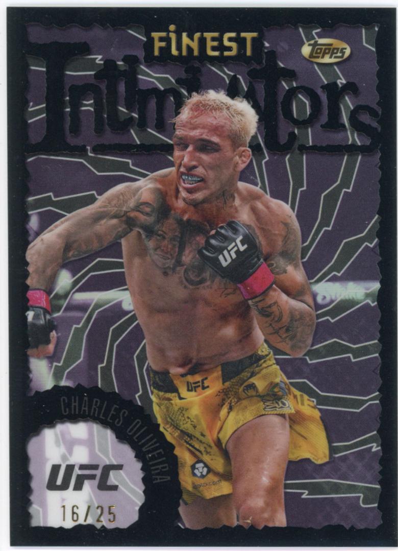 Charles Oliveira 2024 Topps Finest UFC Intimidators #INT-5 Black Refractor