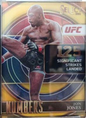 Jon Jones 2022 Panini Select UFC Select Numbers #17 Gold
