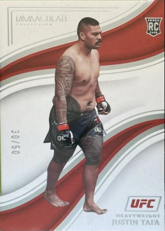Justin Tafa 2023 Panini Immaculate Collection UFC Base #52 30th Anniversary