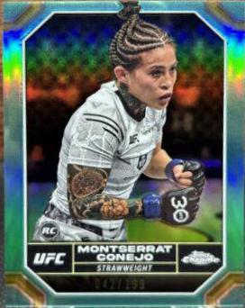 Montserrat Conejo 2024 Topps Chrome UFC Base #66 Aqua Refractor