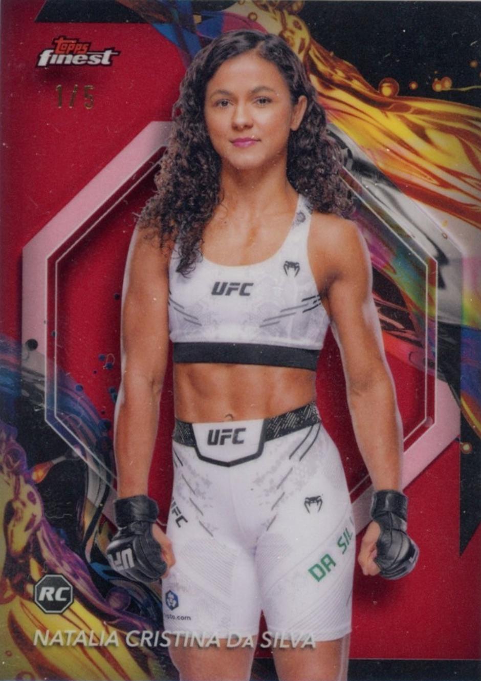 Natalia Silva 2024 Topps Finest UFC Base Uncommon #169 Red Refractor