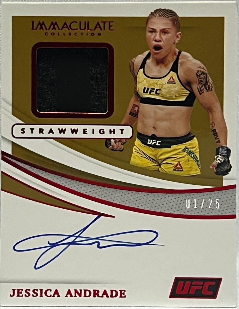 Jessica Andrade 2021 Panini Immaculate UFC Memorabilia Autographs #36 Gold