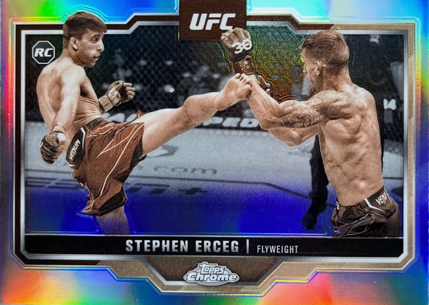 Stephen Erceg 2025 Topps Chrome UFC Base #63 Sepia Refractor