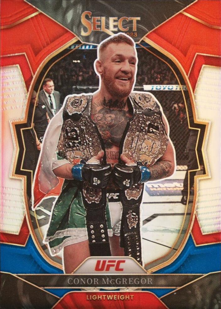 Conor McGregor 2023 Panini Select UFC Concourse #2 Red Blue Prizm