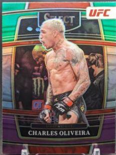 Charles Oliveira 2022 Panini Select UFC Premier Level #141 Green and Purple