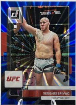 Serghei Spivac 2023 Panini Donruss UFC Base #89 Blue Laser