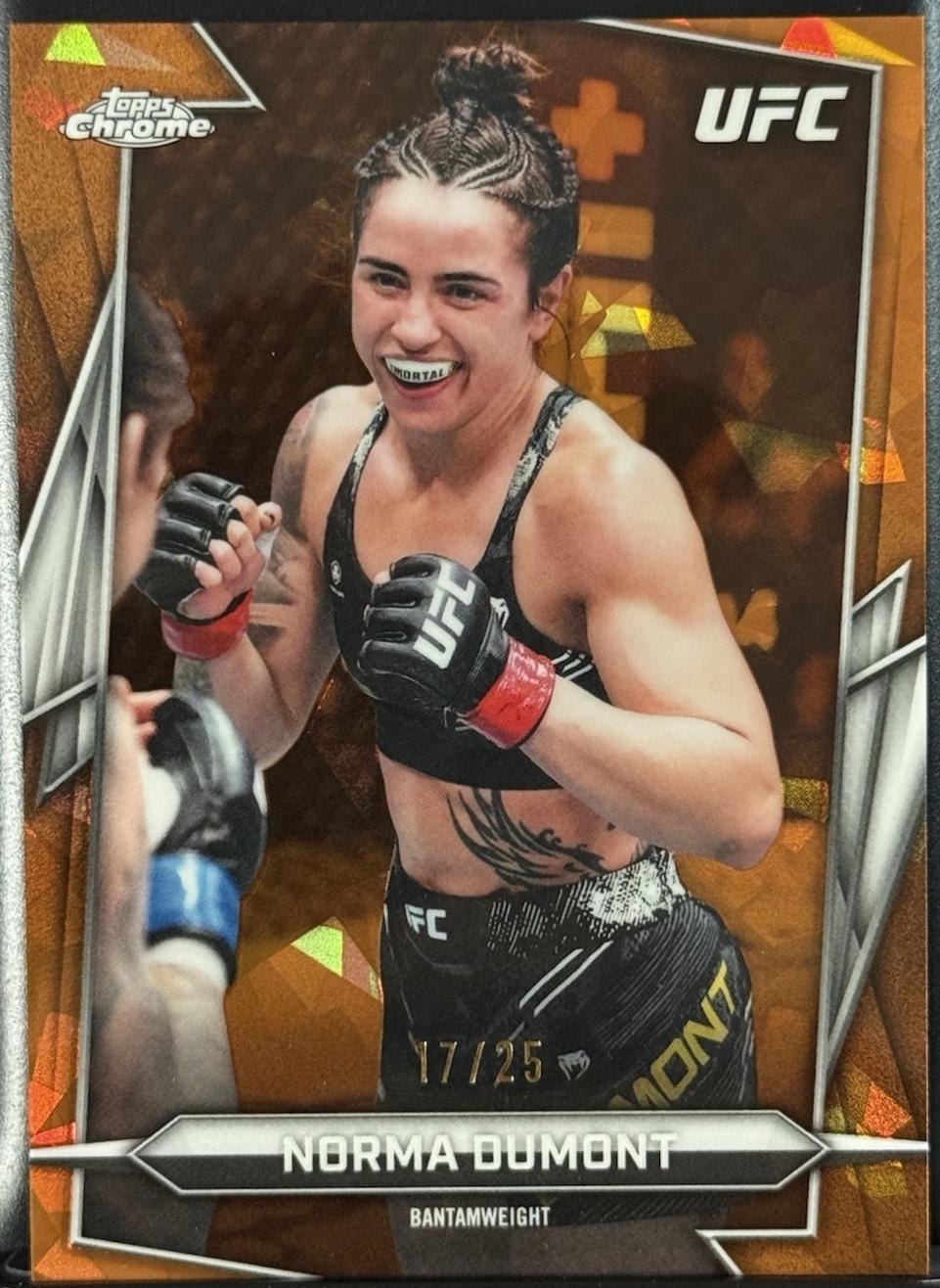 Norma Dumont 2026 Topps Chrome UFC Base #68 Orange Refractor