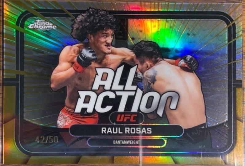 Raul Rosas 2026 Topps Chrome UFC All-Action #AA-42 Gold Refractor