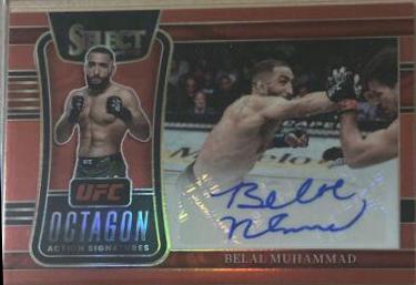 Belal Muhammad 2022 Panini Select UFC Octagon Action Signatures #10 Black Disco