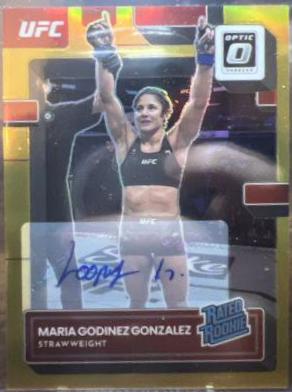 Maria Godinez Gonzalez 2023 Panini Donruss Optic UFC Base Rated Rookies Signatures #129 Green