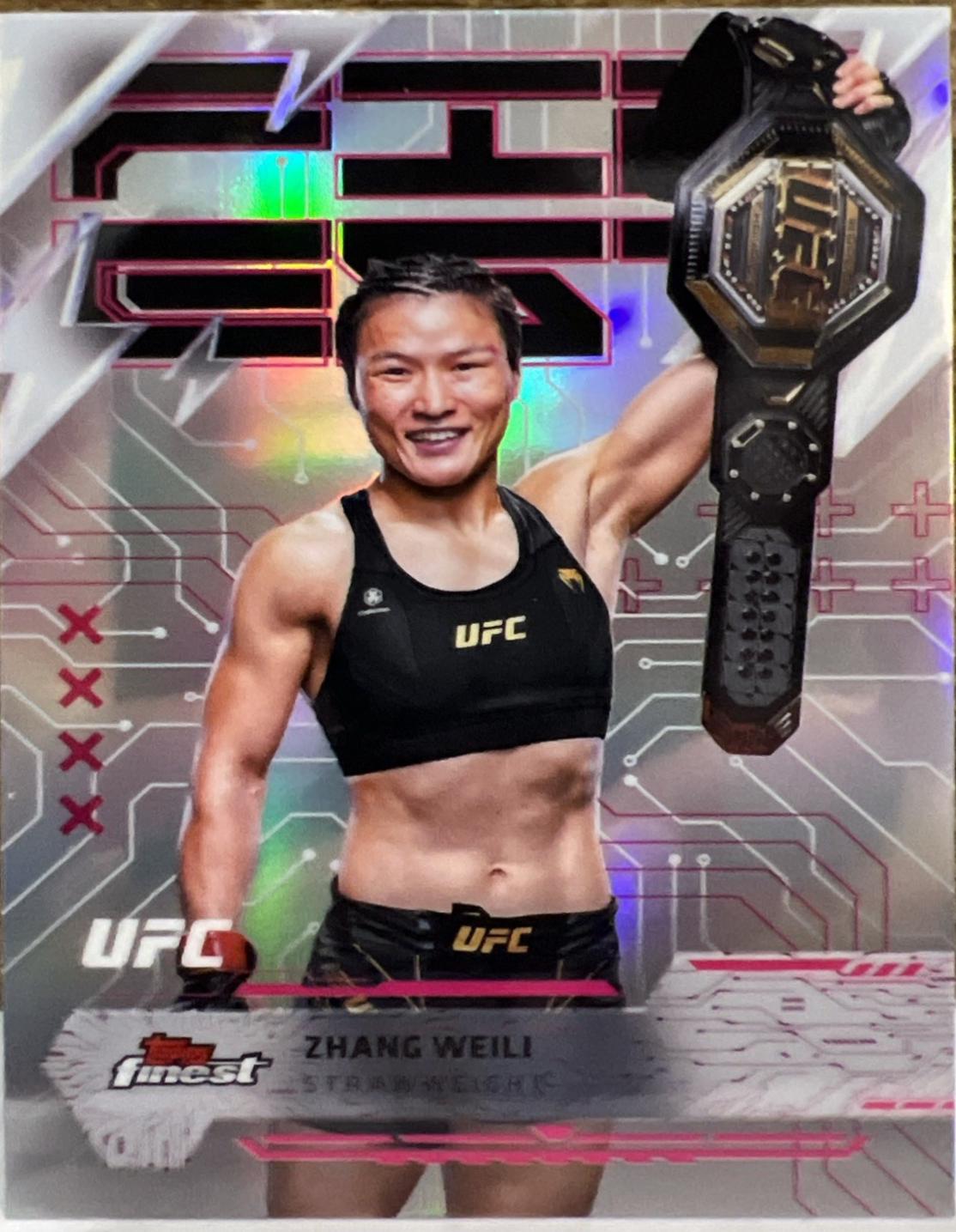 Zhang Weili 2025 Topps Finest UFC Base Rare #233 Refractor
