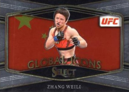 Zhang Weili 2022 Panini Select UFC Global Icons #21 Gold Flash