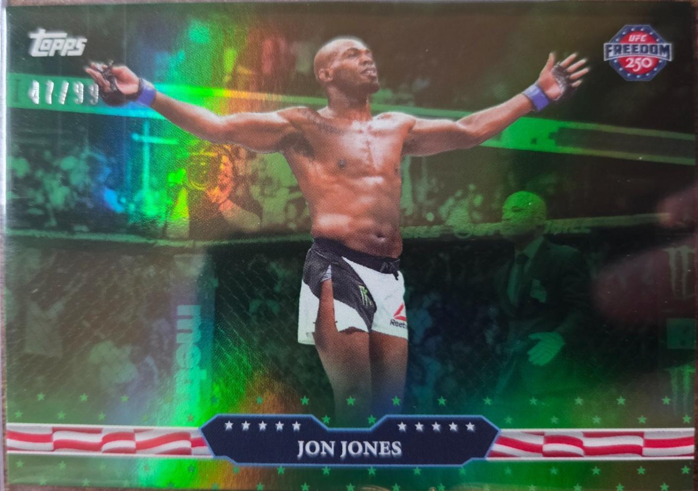 Jon Jones 2026 Topps UFC Freedom 250 Base #29 Green