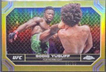 Sodiq Yusuff 2024 Topps Chrome UFC Base #178 Gold Refractor