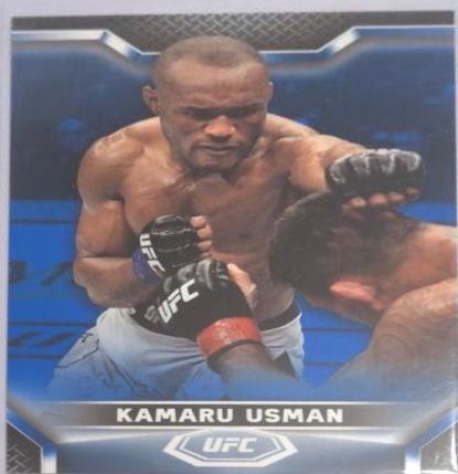 Kamaru Usman 2020 Topps UFC Knockout Base #26 Blue