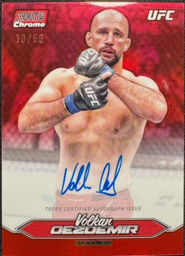 Volkan Oezdemir 2025 Topps Stadium Club UFC Chrome Autographs #CAS-VOR Orange