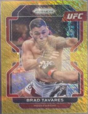 Brad Tavares 2022 Panini Prizm UFC Base #139 Gold Shimmer