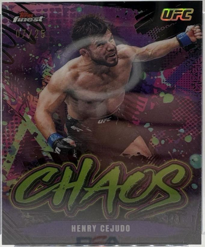 Henry Cejudo 2024 Topps Finest UFC Chaos #CHA-10 Black Refractor