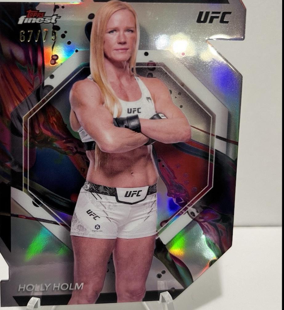 Holly Holm 2024 Topps Finest UFC Base Common #94 Die-Cut Refractor