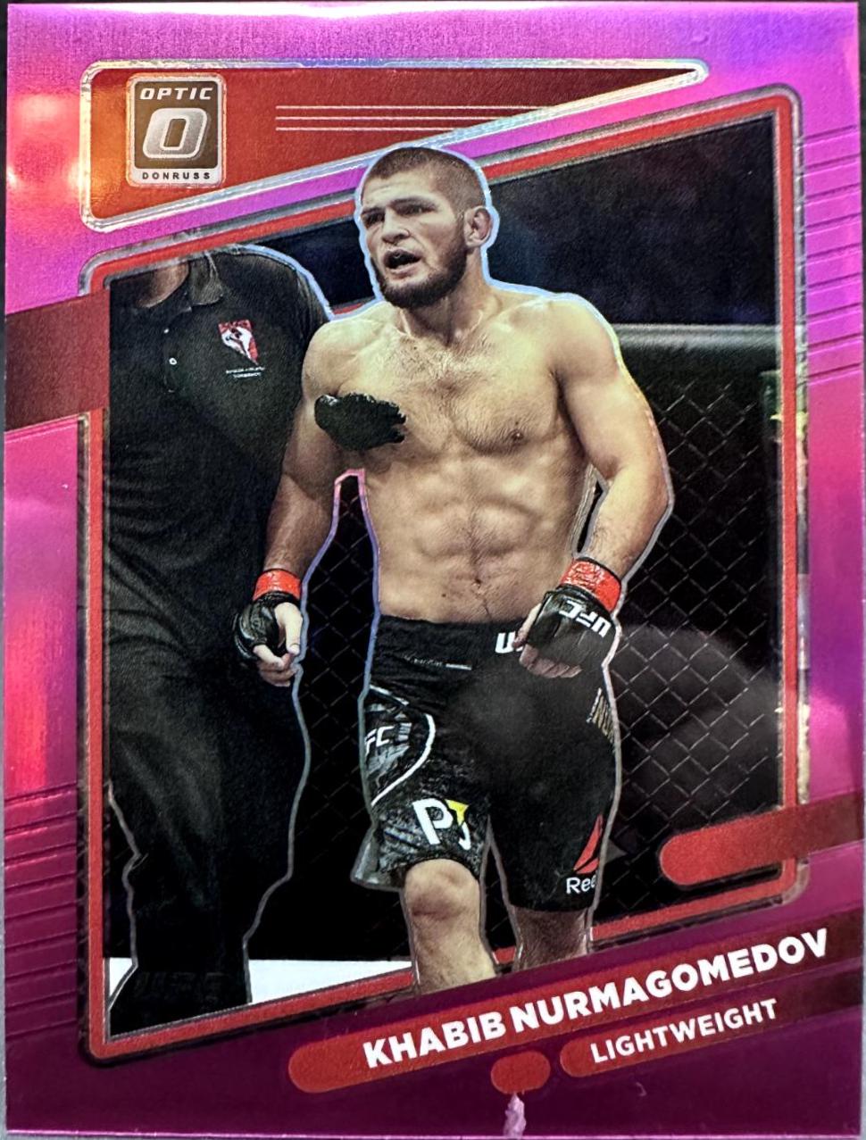 Khabib Nurmagomedov 2022 Panini Donruss Optic UFC Base #67 Pink