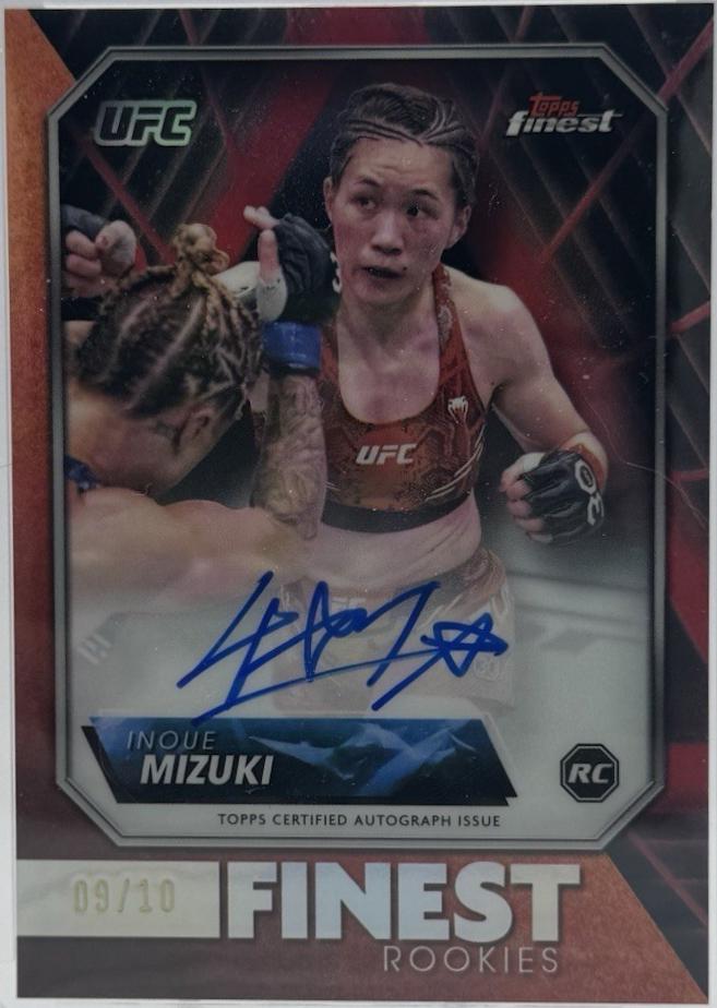 Inoue Mizuki 2024 Topps Finest UFC Rookie Finest Autographs #RFA-IM Red Black Vapor Refractor