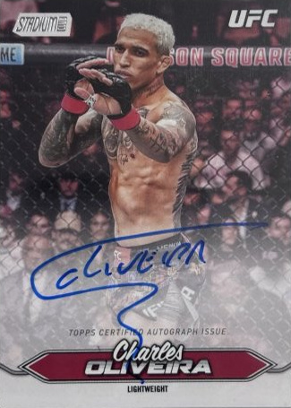 Charles Oliveira 2025 Topps Stadium Club UFC Base Autographs #BCA-COA Rainbow