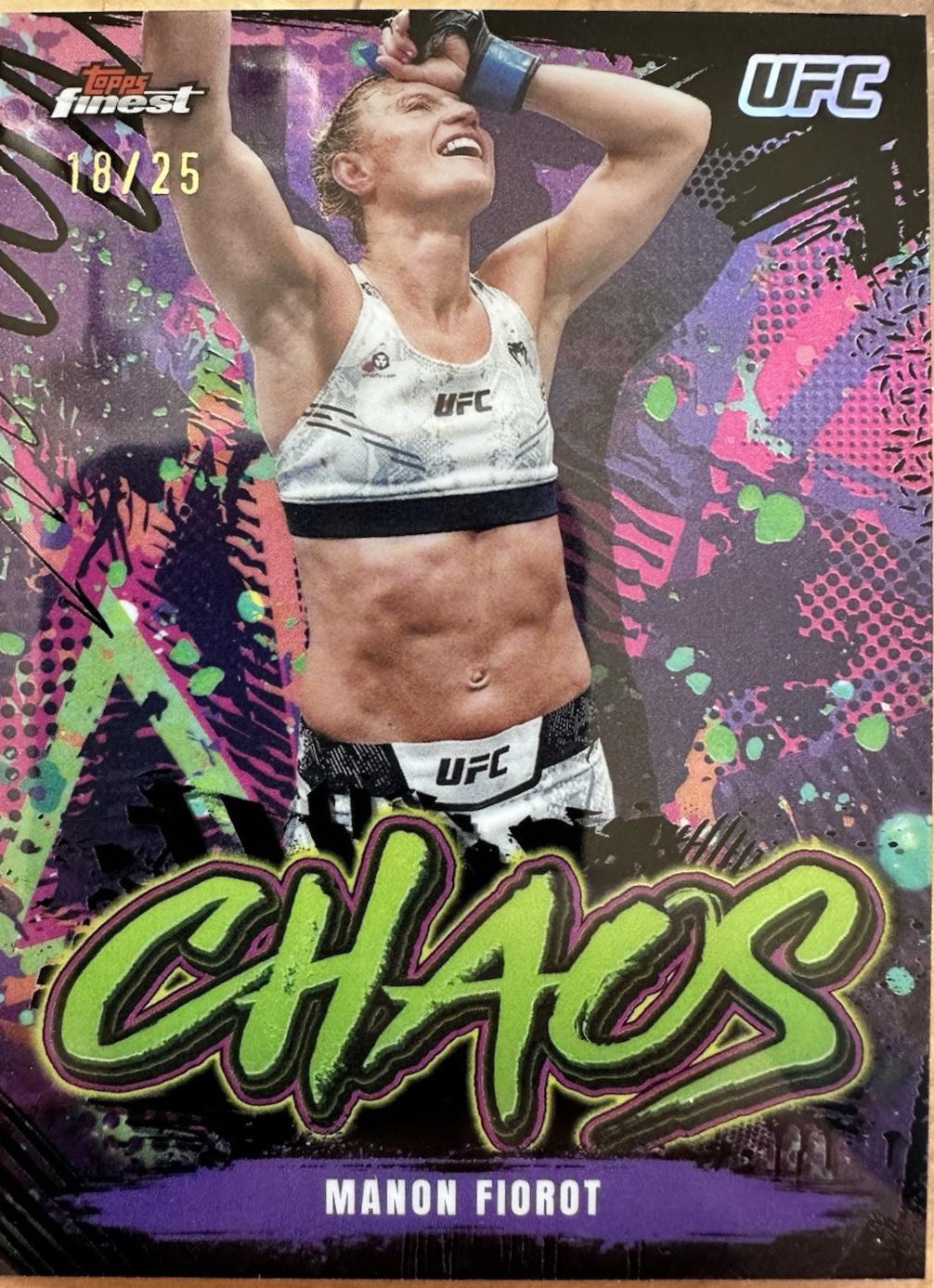 Manon Fiorot 2024 Topps Finest UFC Chaos #CHA-5 Black Refractor