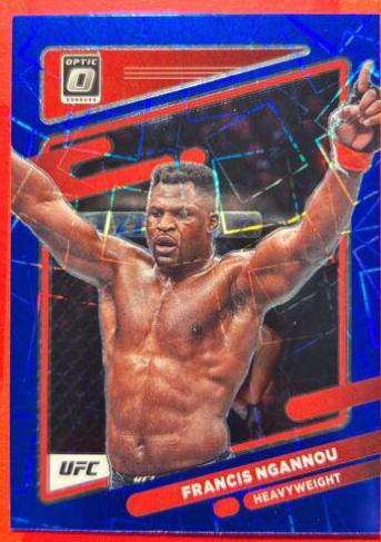 Francis Ngannou 2022 Panini Donruss Optic UFC Base #30 Blue Velocity